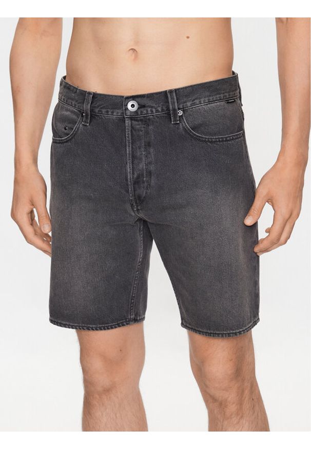 G-Star RAW - G-Star Raw Szorty jeansowe D20776-D291-C778 Szary Regular Fit. Kolor: szary. Materiał: jeans, bawełna