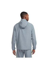 Nike - Męska Wodoodporna Kurtka Academy Z Kapturem. Typ kołnierza: kaptur. Kolor: szary. Sport: turystyka piesza #2