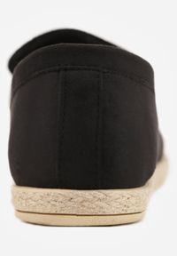 Born2be - Czarne Mokasyny Ozdobione Plecionką Fennata. Kolor: czarny. Wzór: aplikacja. Styl: klasyczny, boho #7