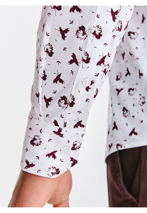 Pako Lorente - PAKO LORENTE – Koszula męska we wzór. Materiał: bawełna, elastan. Długość rękawa: długi rękaw. Długość: długie