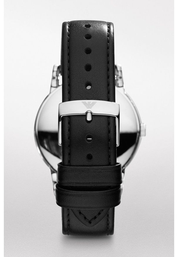 Emporio Armani - Zegarek AR1692. Kolor: czarny. Materiał: skóra, materiał
