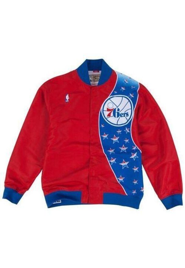 Mitchell & Ness - Kurtka NBA Philadelphia 76ers authentic. Kolor: czerwony. Sport: koszykówka