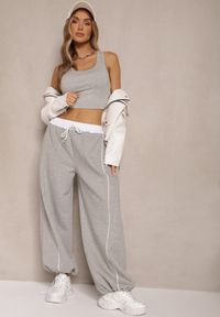 Renee - Szary Tank Top z Bawełny Basic Emiaris. Okazja: na co dzień, do pracy. Kolor: szary. Materiał: bawełna. Styl: klasyczny, casual #3