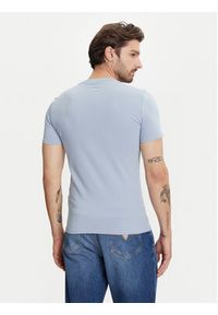 Guess T-Shirt M2YI24 J1314 Błękitny Slim Fit. Kolor: niebieski. Materiał: bawełna #5