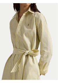 Polo Ralph Lauren Sukienka koszulowa 211959901501 Żółty Regular Fit. Typ kołnierza: polo. Kolor: żółty. Materiał: bawełna. Typ sukienki: koszulowe #5