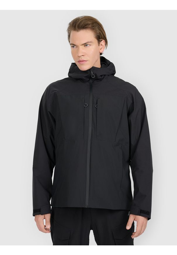 4f - 4F Kurtka trekkingowa membrana 10000 męska - czarna M. Kolor: czarny. Technologia: Primaloft. Sport: wspinaczka, turystyka piesza