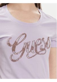 Guess T-Shirt W4GI30 J1314 Fioletowy Slim Fit. Kolor: fioletowy. Materiał: bawełna #3
