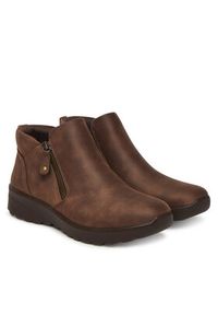 skechers - Skechers Botki Lovely Vibe 158952/CHOC Brązowy. Kolor: brązowy. Materiał: materiał #4