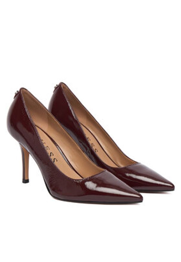 Guess Szpilki FLFPRN LEP08 Bordowy. Kolor: czerwony. Materiał: lakier, skóra. Obcas: na szpilce