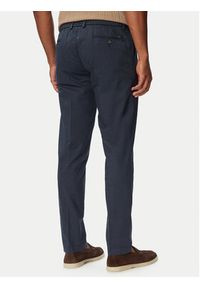 Bugatti Chinosy 1950-16210E Granatowy Slim Fit. Kolor: niebieski. Materiał: len #3