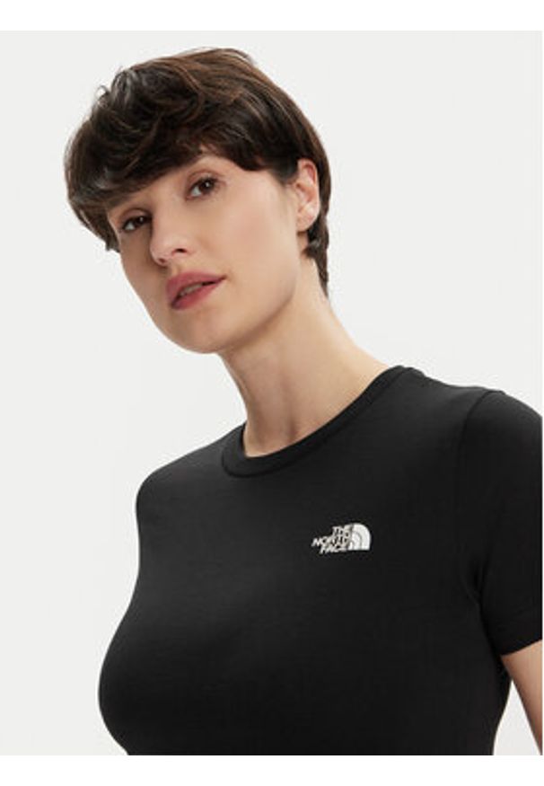 The North Face T-Shirt Simple Dome NF0A87NH Czarny Regular Fit. Kolor: czarny. Materiał: bawełna, syntetyk