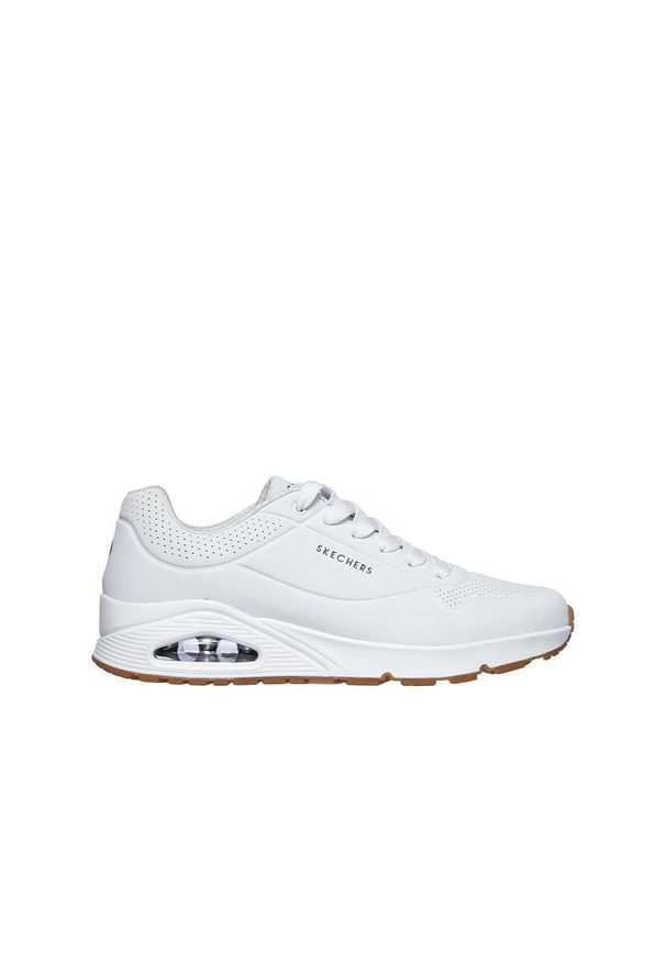 skechers - Buty na co dzień męskie SKECHERS UNO STAND ON AIR eko skóra. Okazja: na co dzień. Kolor: biały. Materiał: skóra