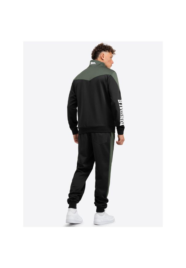 Dres Lonsdale Caunton. Kolor: czarny, wielokolorowy, zielony. Materiał: dresówka. Sport: fitness