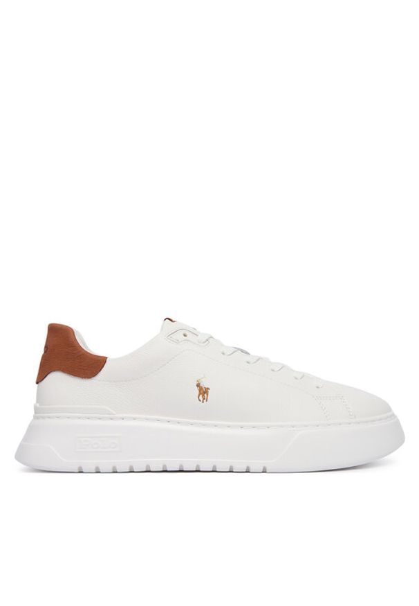 Polo Ralph Lauren Sneakersy RLite Court Tumbled 809P07170001 Biały. Kolor: biały. Materiał: skóra