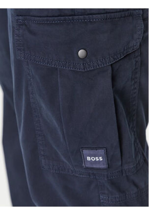 BOSS - Boss Spodnie materiałowe Sisla-5-Cargo 50501614 Granatowy Regular Fit. Kolor: niebieski. Materiał: materiał, bawełna