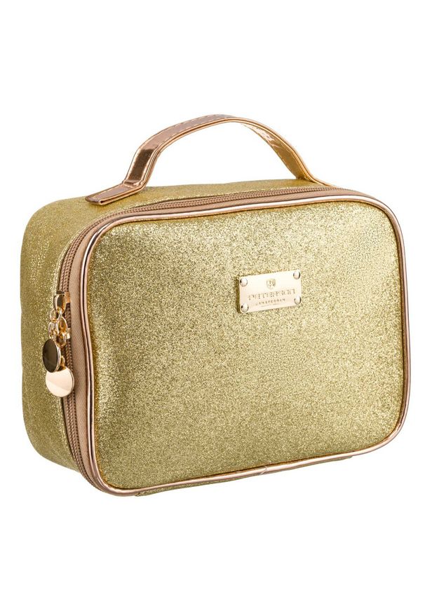Kosmetyczka Peterson PTN KOS-L03-B złota. Kolor: złoty. Materiał: materiał