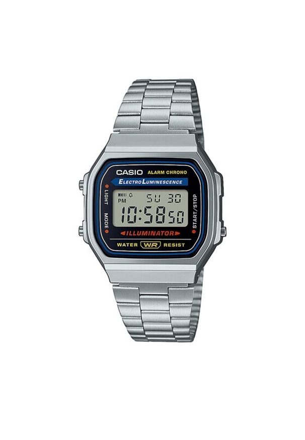 Casio Zegarek Vintage A168WA-1YES Srebrny. Kolor: srebrny. Styl: vintage
