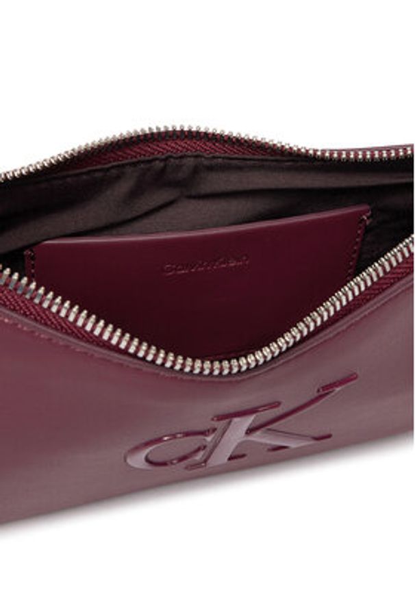 Calvin Klein Torebka Bold Ck Mini Bag LV04F1125G Bordowy. Kolor: czerwony. Materiał: skórzane