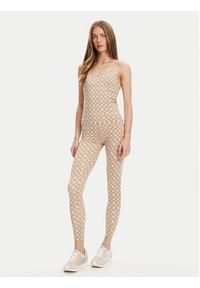Guess Top V5YP11 MC03W Beżowy Slim Fit. Kolor: beżowy. Materiał: syntetyk #3