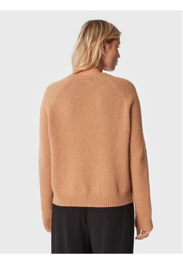 BOSS - Boss Sweter Febisan 50478315 Brązowy Regular Fit. Kolor: brązowy. Materiał: wełna