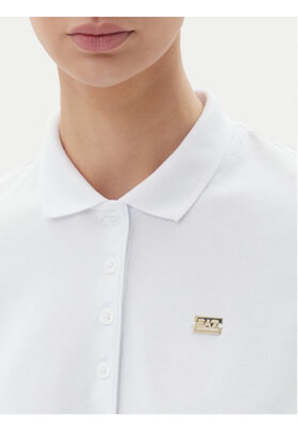 EA7 Emporio Armani Polo 7W000030 AF12450 U0002 Biały Regular Fit. Typ kołnierza: polo. Kolor: biały. Materiał: bawełna