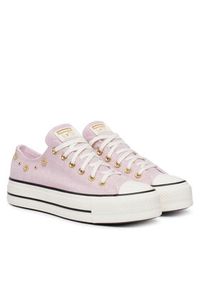 Converse Trampki Chuck Taylor All Star Lift Platform Heathered Glam​ A17595C Różowy. Kolor: różowy. Materiał: materiał. Obcas: na platformie #2