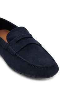 TOMMY HILFIGER - Tommy Hilfiger Mokasyny Flag Soft Suede Driver Loafer FW0FW08558 Granatowy. Kolor: niebieski. Materiał: zamsz, skóra #4