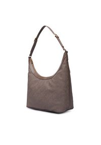 Calvin Klein Torebka Emblem Aop Sueded M Shoulder Bag LV04F3881G Beżowy. Kolor: beżowy. Materiał: skórzane #2
