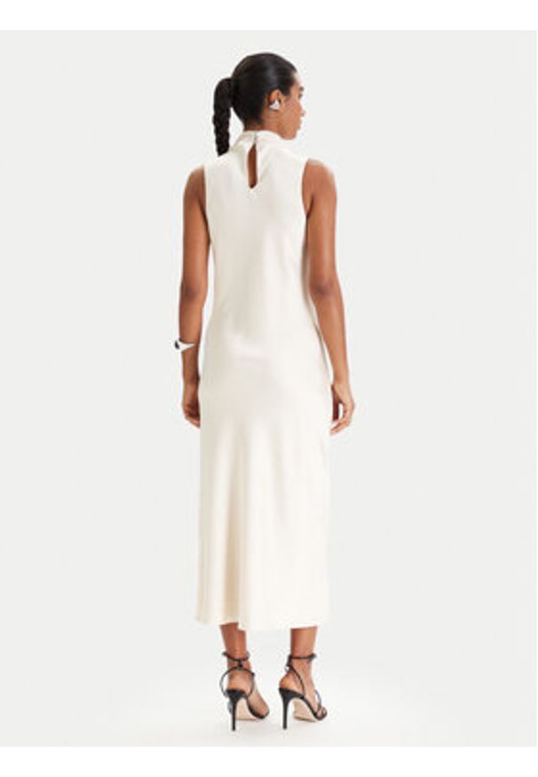 Patrizia Pepe Sukienka koktajlowa 8A1627/A269-W409 Écru Regular Fit. Kolor: kremowy. Materiał: syntetyk. Styl: wizytowy