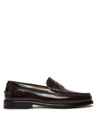 TOMMY HILFIGER - Tommy Hilfiger Mokasyny FM0FM05362 Brązowy. Kolor: brązowy. Materiał: lakier, skóra
