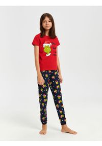 Sinsay - Piżama Grinch - czerwony. Kolor: czerwony. Materiał: bawełna. Wzór: nadruk