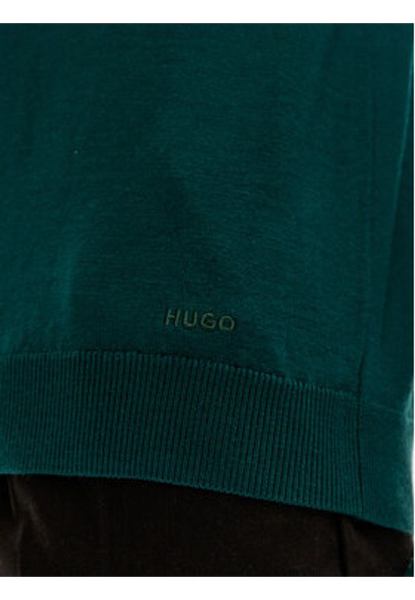Hugo Sweter San Cedric-M1 50476832 Zielony Regular Fit. Kolor: zielony. Materiał: wełna