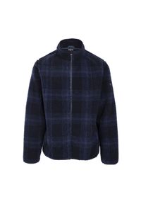 TRESPASS - Męski Polar W Kratę Epperstone AT400. Kolor: niebieski. Materiał: polar. Sezon: zima. Styl: sportowy. Sport: turystyka piesza #1
