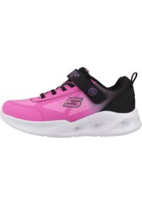 skechers - Buty do chodzenia dla dzieci Skechers Sola Glow. Kolor: różowy. Materiał: syntetyk, materiał. Szerokość cholewki: normalna. Sport: turystyka piesza