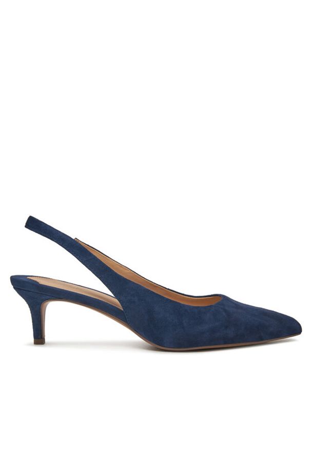 Lauren Ralph Lauren - LAUREN RALPH LAUREN Sandały Lolah II 802959263001 Granatowy. Kolor: niebieski. Materiał: zamsz, skóra