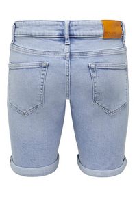 Only & Sons Szorty jeansowe 22025189 Niebieski Regular Fit. Kolor: niebieski. Materiał: bawełna #7