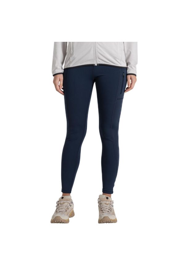 CRAGHOPPERS - Legginsy Damskie Adeena Nosilife. Kolor: niebieski. Sport: turystyka piesza