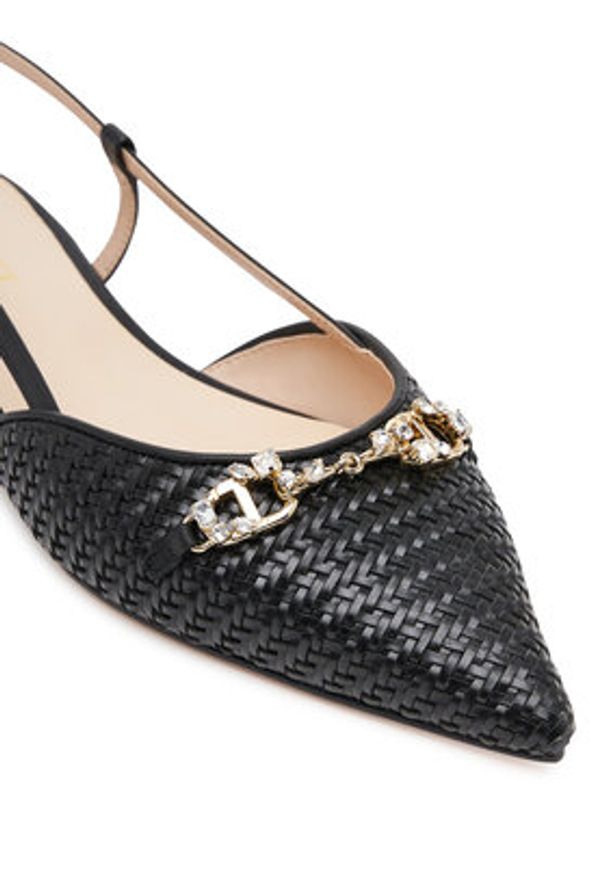 TwinSet - TWINSET Baleriny 251TGT052 Czarny. Kolor: czarny. Materiał: skóra