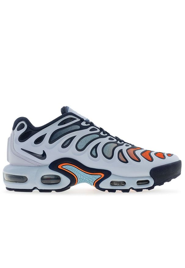 Buty męskie Nike Air Max Plus Drift FD4290-004 - białe. Kolor: biały. Materiał: guma, syntetyk, materiał. Szerokość cholewki: normalna. Sezon: lato. Model: Nike Air Max