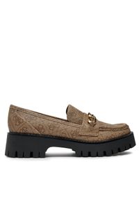 Guess Loafersy Almosty FLTALM FAL14 Brązowy. Kolor: brązowy. Materiał: skóra