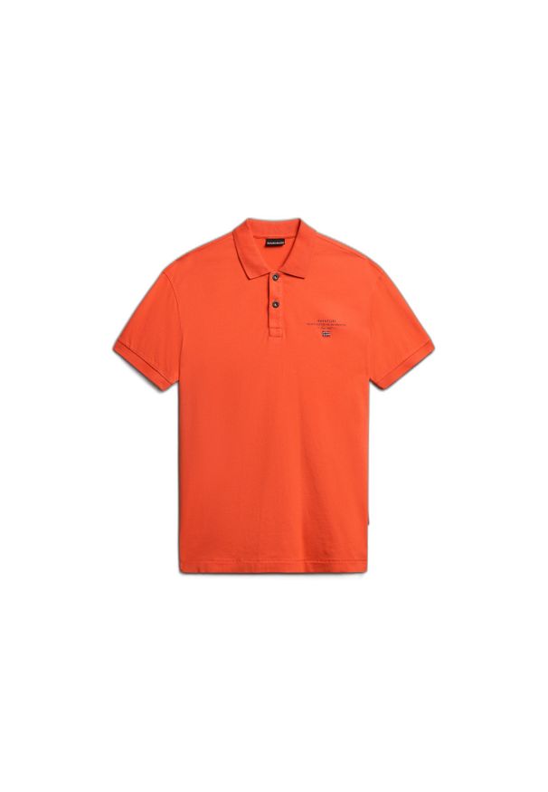 Polo Napapijri Elbas. Typ kołnierza: polo. Kolor: czerwony. Styl: elegancki