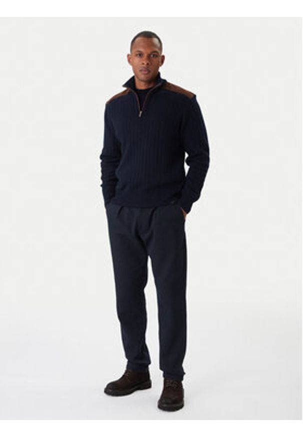 PAUL & SHARK - Paul&Shark Sweter 15311113 Granatowy Regular Fit. Kolor: niebieski. Materiał: wiskoza