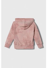 Abercrombie & Fitch bluza dziecięca kolor różowy z kapturem wzorzysta. Typ kołnierza: kaptur. Kolor: różowy. Wzór: haft #3