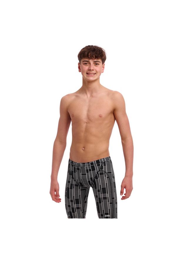 FUNKY TRUNKS - Kąpielówki jammery na basen chłopięce Funky Trunks Up The Ladder. Kolor: szary