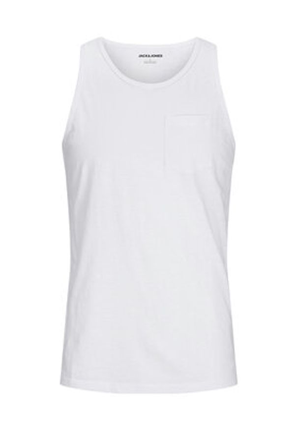 Jack & Jones - Jack&Jones Tank top Jake 12270577 Biały Regular Fit. Kolor: biały. Materiał: bawełna