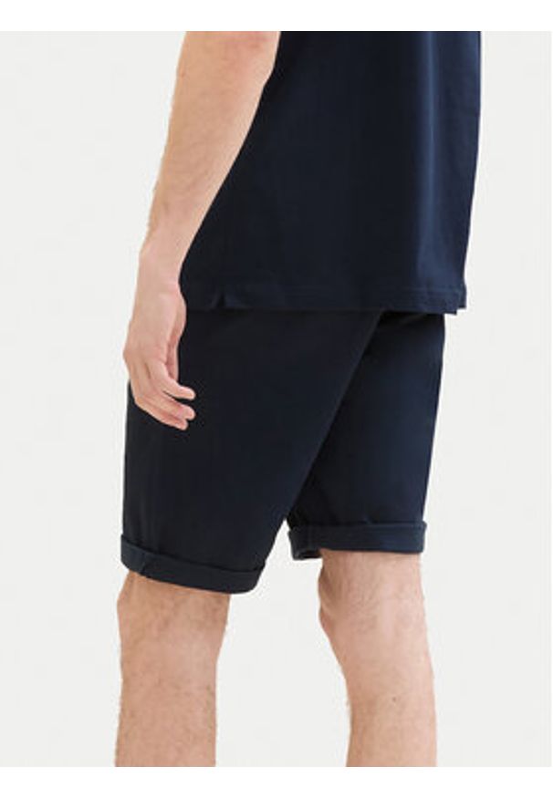 Tom Tailor Szorty materiałowe 1040227 Granatowy Slim Fit. Kolor: niebieski. Materiał: bawełna