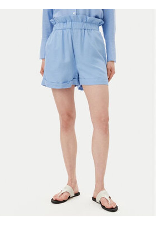 SELMARK - Selmark Komplet koszula i szorty materiałowe BC176 Niebieski Relaxed Fit. Kolor: niebieski. Materiał: bawełna