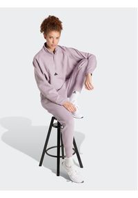 Adidas - adidas Bluza Z.N.E. IS3899 Fioletowy Loose Fit. Kolor: fioletowy. Materiał: bawełna