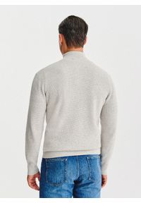 Pako Lorente - PAKO LORENTE- Szary sweter z rozpinaną stójką. Okazja: na co dzień. Typ kołnierza: kołnierzyk stójkowy. Kolor: szary. Materiał: wełna, bawełna. Sezon: jesień. Styl: casual #7