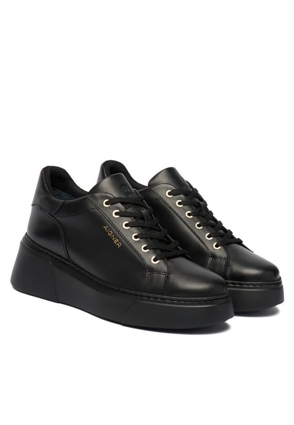 Aigner Sneakersy 1252560 Czarny. Kolor: czarny. Materiał: skóra
